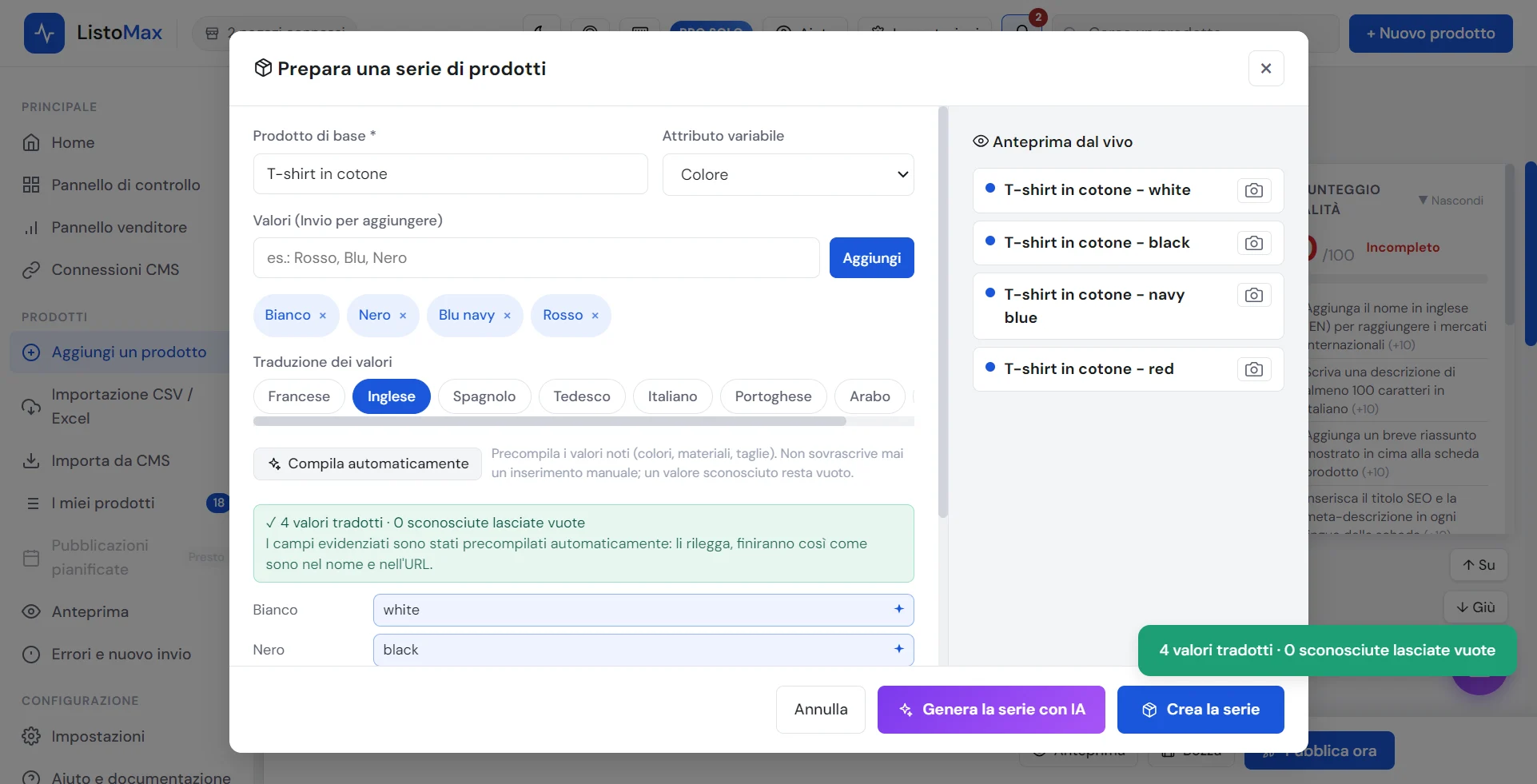 Traduzioni compilate automaticamente